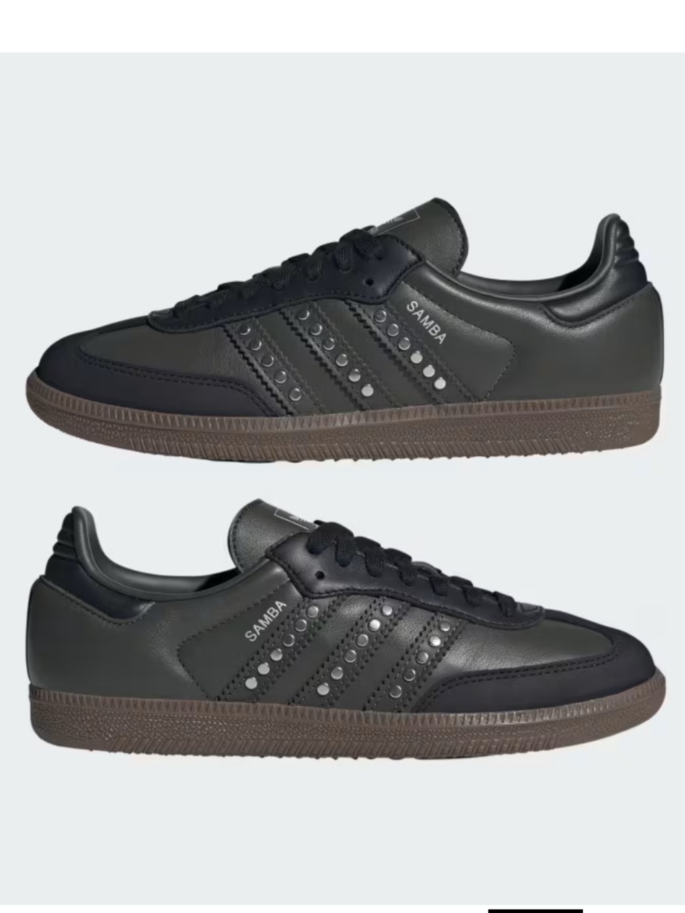 Adidas ICONIC SAMBA SHOES WITH PREMIUM MATERIALS AND METALLIC DOT 3-STRIPES 9.5